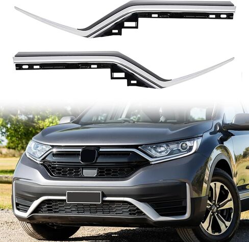 Front Central Grille Cover Trim for Honda CRV 2020 2021 2022 Headlight Molding Trim Chrome Front Bumper Upper Grill in Saudi Arabia