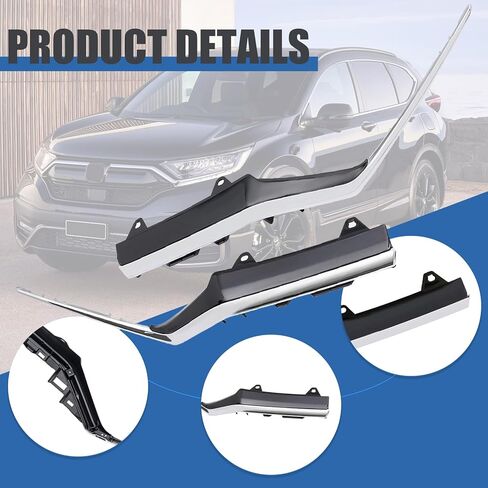 Front Central Grille Cover Trim for Honda CRV 2020 2021 2022 Headlight Molding Trim Chrome Front Bumper Upper Grill in Saudi Arabia