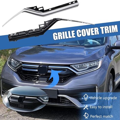 Front Central Grille Cover Trim for Honda CRV 2020 2021 2022 Headlight Molding Trim Chrome Front Bumper Upper Grill in Saudi Arabia