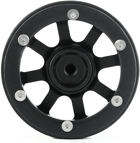 Redspider 1.9 عجلات Beadlock (4 قطع) عجلات معدنية 1.9 لمحور SCX10 UTB10 TRX4 TRX6 Redcat Gen7 Gen8 VS4-10 MJX H12Y/P+ MN-128 MN82S LC79 1/10 1/12 RC ترقية السيارة الزاحفة (فضي) in Saudi Arabia