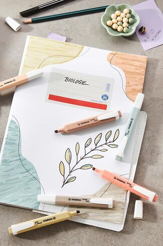 STABILO swing cool NatureCOLORS - Highlighter - Deskset of 18 - with 10 Pastel Colours and 8 NatureCOLORS in Saudi Arabia