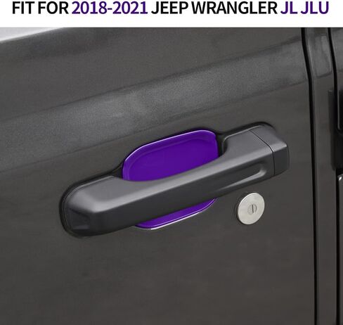CheroCar for Jeep JL Outer Door Bowl Cover Trim Exterior Accessories for 2018-2022 Jeep Wrangler JL (Purple) in Saudi Arabia