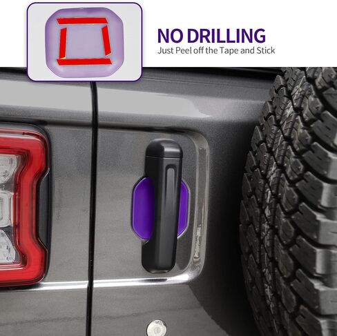 CheroCar for Jeep JL Outer Door Bowl Cover Trim Exterior Accessories for 2018-2022 Jeep Wrangler JL (Purple) in Saudi Arabia