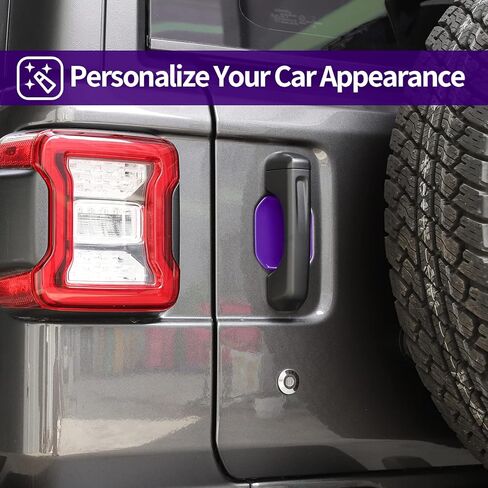 CheroCar for Jeep JL Outer Door Bowl Cover Trim Exterior Accessories for 2018-2022 Jeep Wrangler JL (Purple) in Saudi Arabia