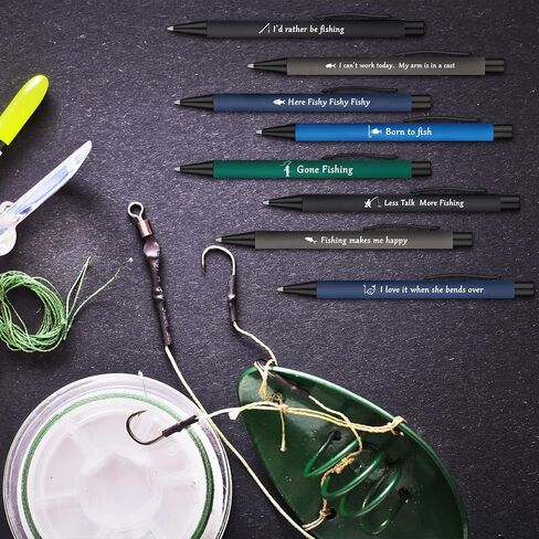 20 Pcs Fishing Pens Gifts for Men Fish Ballpoint Writing Pen for Christmas Fisherman Men Fishing Lover Cool Gifts in Saudi Arabia