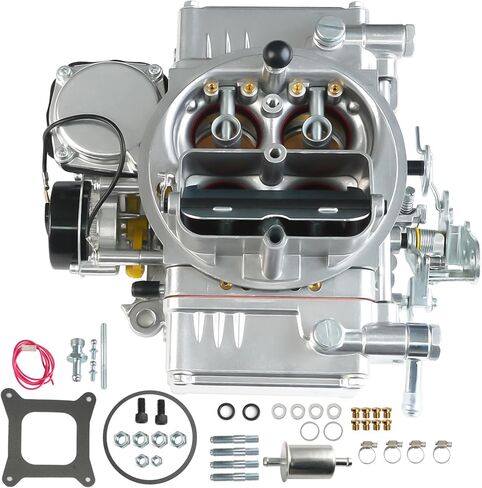 BR-67270 مكربن ​​600 CFM 4 أسطوانات (4150) - خنق ثانوي وكهربائي، متوافق مع الوقود السريع Holley Brawler، بديل مباشر لمحركات Dodge Ford GM Chrysler V8 in Kuwait
