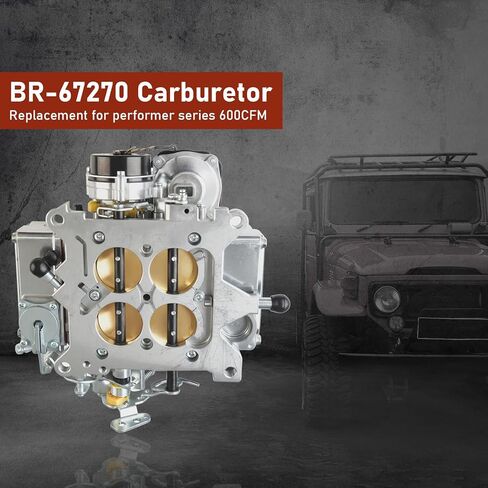 BR-67270 مكربن ​​600 CFM 4 أسطوانات (4150) - خنق ثانوي وكهربائي، متوافق مع الوقود السريع Holley Brawler، بديل مباشر لمحركات Dodge Ford GM Chrysler V8 in Kuwait