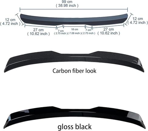 ABS Car Rear Spoilers for Fiat 124 Spider (2016) 2016-2024 2025, Rear Trunk Roof Spoiler Lip Decoration Modification Accessories,Gloss Black in Saudi Arabia