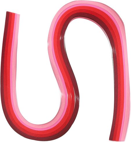 540 x 10mm Rainbow Quilling Strips Paper,120 Pcs Origami Paper Quilling Strip for Art DIY Hand Craft Christmas, Gradient Red in Saudi Arabia