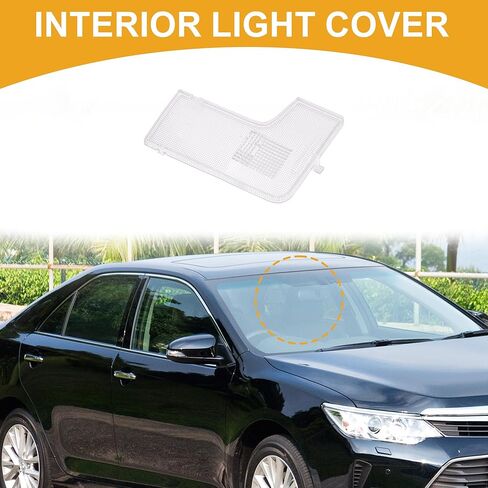 Interior Light Cover No.8139206040 Car Front Left Roof Dome Map Reading Light Cover Lamp Lens for Toyota Camry 2012-2017 Plastic Clear in Saudi Arabia
