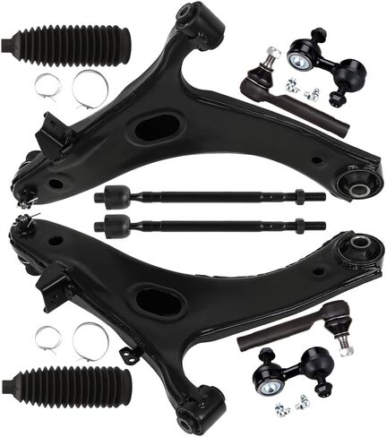 10PCS ASTOU Front Suspension Kit fit for 2009-2013 for Subaru Forester Lower Control Arm And Ball Joint Inner Outer Tie Rod End w/Boot Sway Bar End Link in Saudi Arabia