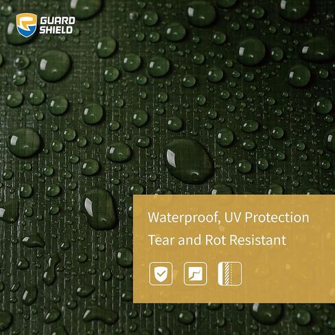 GUARD SHIELD قماش القنب للأوراق ذات المقابض، 6 × 6 أقدام، قابل لإعادة الاستخدام 10 مل من قماش القنب المقاوم للماء شديد التحمل لنقل الأوراق وتنظيفها، وإزالة حطام النفايات. in Kuwait