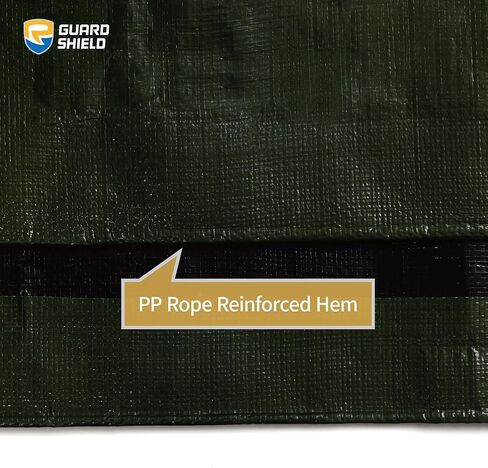 GUARD SHIELD قماش القنب للأوراق ذات المقابض، 6 × 6 أقدام، قابل لإعادة الاستخدام 10 مل من قماش القنب المقاوم للماء شديد التحمل لنقل الأوراق وتنظيفها، وإزالة حطام النفايات. in Kuwait