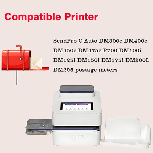 2 Pack 793-5 793 5 Ink Fluorescent Red Postage Ink Cartridge Replacement for Pitney Bowes 793-5 Red Ink Cartridge for DM100 DM200 DM100i DM200i DM125i DM150i and Sendpro C and Sendpro+, Red Ink, 35 ml in Saudi Arabia