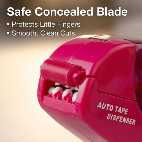 مسدس شريط التغليف، مسدس الشريط لصناديق التعبئة، مسدس الشريط، مكتب توزيع الأشرطة، موزع الأشرطة، موزعات الأشرطة - قاطعة الأشرطة الأوتوماتيكية بيد واحدة، مثالية لتغليف الهدايا وعبواتها (ياقوتي ناري) in Kuwait