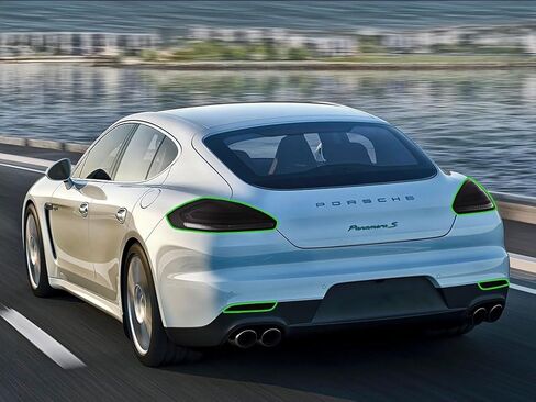 طقم غطاء ملون لفيلم Rvinyl Tail Light مسبق القطع باللون الدخاني متوافق مع Porsche Panamera 2014-2016 - ظهور لاصق in Saudi Arabia