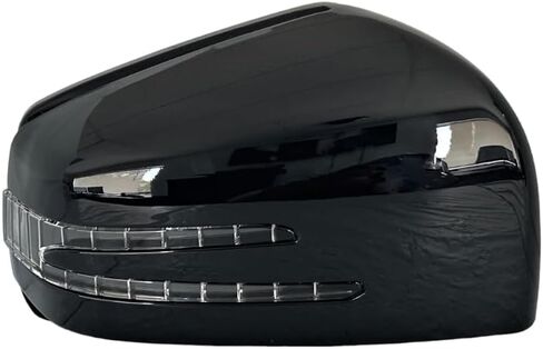 #2527 8th Gear Black Right Passenger Side Mirror Cover with Turning Signal Compatible with Mercedes ML350 ML450 ML500 ML550 ML63 AMG 2010 2011 2012 2013 2014 2015 ML 350 ML 450 ML 500 ML 550 ML 63 in Saudi Arabia