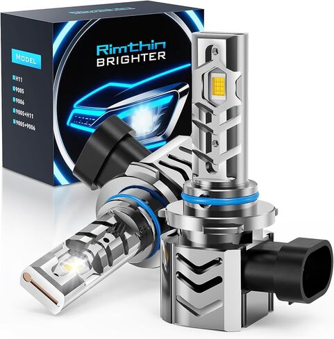 H11/H9/H8 Light Bulbs, 35000LM 900% Brightness H11 Fog Bulbs, 6000k Cool White, Real 1:1 Size Design, Canbus Ready, Plug and Play, Pack of 2 in Kuwait