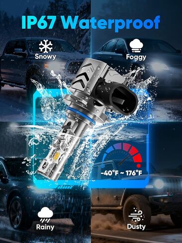 H11/H9/H8 Light Bulbs, 35000LM 900% Brightness H11 Fog Bulbs, 6000k Cool White, Real 1:1 Size Design, Canbus Ready, Plug and Play, Pack of 2 in Kuwait