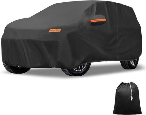 X AUTOHAUX Car Cover Outdoor Waterproof Sun Rain Snow Hail Protection with Left Side Door Zipper Aluminum Film for Kia Seltos in Saudi Arabia