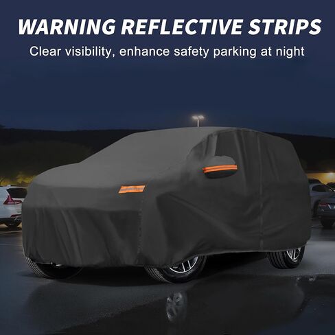 X AUTOHAUX Car Cover Outdoor Waterproof Sun Rain Snow Hail Protection with Left Side Door Zipper Aluminum Film for Kia Seltos in Saudi Arabia