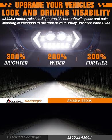 مصباح أمامي LED للإنزلاق على الطريق مع إشارات الانعطاف ومصابيح أمامية للدراجة النارية DRL 120 وات لسيارة Harley Davidson Touring Road Glide 2015 2016 2017 2018 2019 2020 2021 2022 2023 ملحقات استبدال المصباح الأمامي in Kuwait
