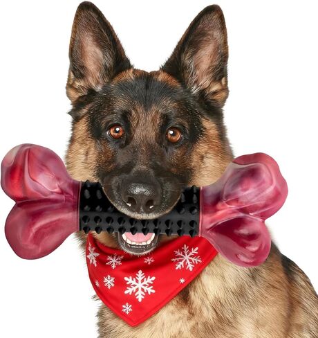 ألعاب الكلاب القوية من أباسيري للسلالات الكبيرة، ألعاب مضغ كروية تصدر صوتًا للكلاب الكبيرة، ألعاب تسنين الجراء، ألعاب الحيوانات الأليفة غير القابلة للتدمير للكلاب المتوسطة والكبيرة باللون الأزرق in Kuwait