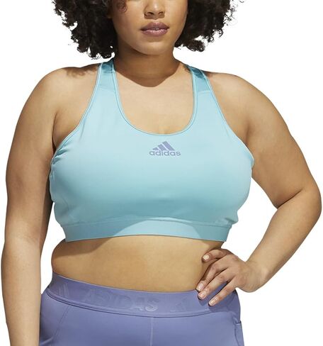 حمالة صدر مبطنة مقاس كبير من adidas Don't Rest - تدريب نسائي مقاس XL - أبيض نعناعي in Saudi Arabia