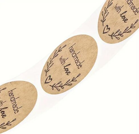 500-Pack Vintage Kraft Paper Thank You Stickers – Handcrafted Style Labels for Scrapbooking, Gifts & Office in Saudi Arabia