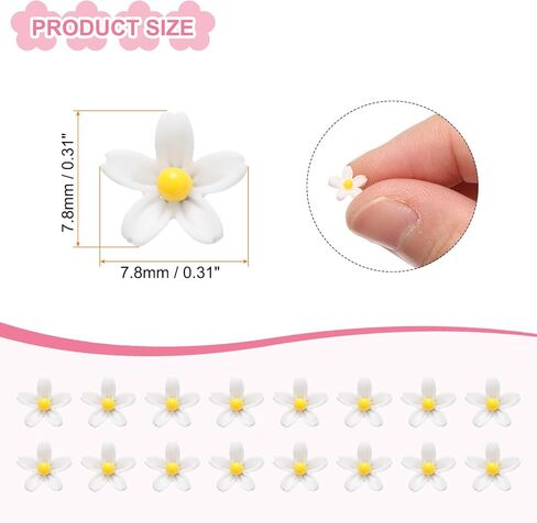 Mini Resin Flower, 0.31" Diameter, Miniature Tiny Flowers Dollhouse Curry - (Applications: for Fairy Garden Dollhouse Decorations Party Favors Micro Landscaping) 50-Pieces in Kuwait