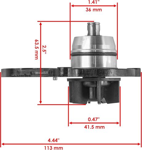 Caltric Water Pump Assembly Compatible with Suzuki DR-Z400E DR-Z400S DR-Z400SM 2006-2021/17400-29F10 in Saudi Arabia