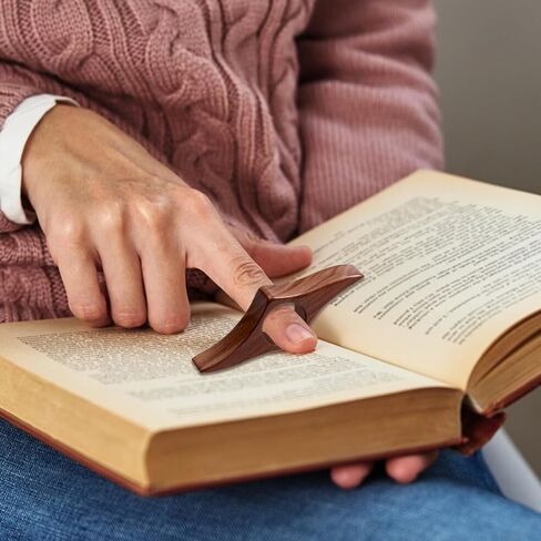 ONEST 3 Pieces Wooden Thumb Book Page Holder Wooden Thumb Bookmark for Reading Book Holders Ideal Book Reader Gifts Book Worm Gifts for Women Men Readers Writer Book Lover in Saudi Arabia