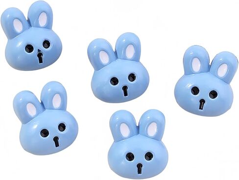 5 Pcs Cartoon Rabbit Buttons for Kids Clothing Cute Animal Decorative Sewing Accessories Sweaters Coats Jackets Tops Colored Plastic in Saudi Arabia