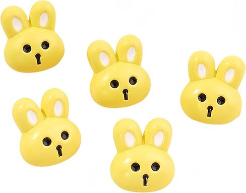 5 Pcs Cartoon Rabbit Buttons for Kids Clothing Cute Animal Decorative Sewing Accessories Sweaters Coats Jackets Tops Colored Plastic in Saudi Arabia