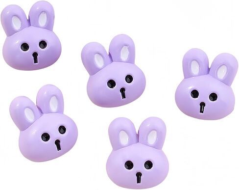 5 Pcs Cartoon Rabbit Buttons for Kids Clothing Cute Animal Decorative Sewing Accessories Sweaters Coats Jackets Tops Colored Plastic in Saudi Arabia
