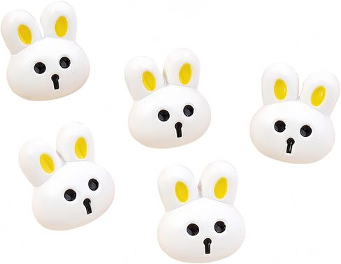5 Pcs Cartoon Rabbit Buttons for Kids Clothing Cute Animal Decorative Sewing Accessories Sweaters Coats Jackets Tops Colored Plastic in Saudi Arabia