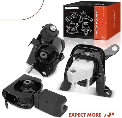 مجموعة حامل محرك المحرك وناقل الحركة A-Premium 3 قطع متوافقة مع Toyota Corolla، Matrix & Pontiac Vibe، 2003-2008، 1.8L، ناقل حركة أوتوماتيكي، استبدال # 88969066، 88969061 in Kuwait
