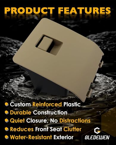 Glove Storage Box Cubby, Compatible with 2005-2007 Ford F-250 F-350 F-450 F-550 Super Duty, Gray Dash-Mounted Utility Storage Compartment Bin Lid, Lower Right of The Driver's Seat, OE# 5C3Z2513546DA in Saudi Arabia