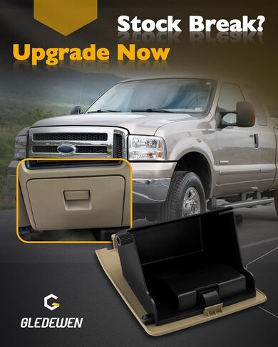 Glove Storage Box Cubby, Compatible with 2005-2007 Ford F-250 F-350 F-450 F-550 Super Duty, Gray Dash-Mounted Utility Storage Compartment Bin Lid, Lower Right of The Driver's Seat, OE# 5C3Z2513546DA in Saudi Arabia