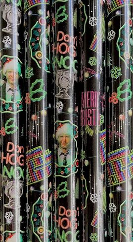 National Lampoons Christmas Vacation Gift Wrapping Paper Large Roll - 60 Sq. Ft., Black, Red, Blue in Saudi Arabia