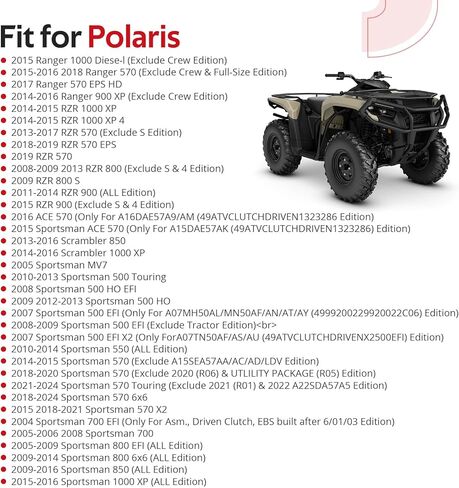 JAVIK 2 قطعة 5434534 بكرة القابض الثانوية مع دبوس مطور لـ Polaris Sportsman 500 570 700 800 850 1000 XP 2005-2024 Ranger 1000 570 900 2014-2018 RZR 570 800 900 1000 XP 2014-2019 in Saudi Arabia
