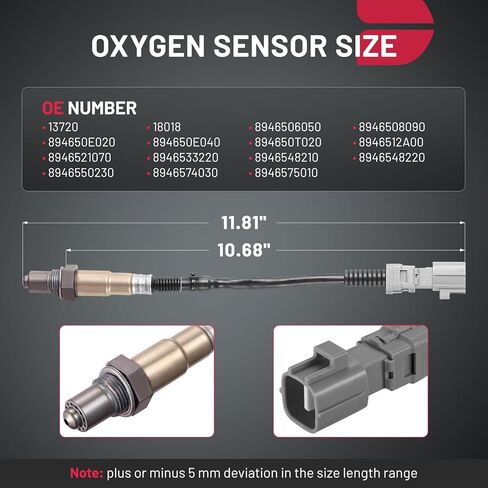 مستشعر الأوكسجين BDFHYK المصب O2، متوافق مع لكزس HS250H LS460 RX350 RX400H RX450H، متوافق مع تويوتا كامري هايلاندر سيينا فينزا، 13720، 18018، قطعة بديلة واحدة in Kuwait