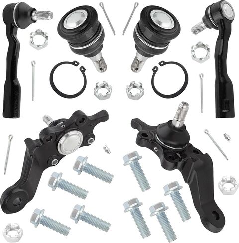 K90262 K90263 K90255 ES3564 ES3565 Front Outer Tie Rod Ends Upper & Lower Ball Joints Left & Right for Toyota Tundra 2000-2002 Sequoia 2001-2002, Pack of 6 in Saudi Arabia