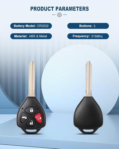 ECCPP Uncut Keyless Entry Remote Key Fob Compatible with 08-2012 for Toyota for Scion xB/ 06-2010 for Toyota RAV4 HYQ12BBY Replacement Key Fob 2 Sets in Saudi Arabia