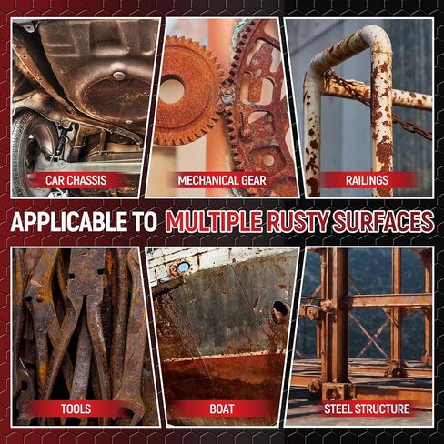 محول الصدأ 2 في 1 وطلاء معدني تمهيدي، (35 أونصة) مصلح الصدأ فائق الثبات للحرارة وطلاء مغلف للصدأ للسيارة والمقطورة وإطار الشاحنة والهيكل والمورت وحماية طويلة الأمد ضد الصدأ، يوقف ويزيل التآكل بشكل دائم، أسود غير لامع in Kuwait