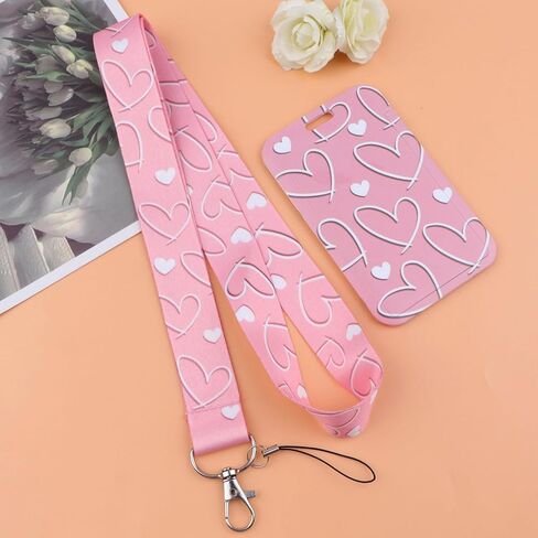 2 Pieces Christmas Lanyard for ID Badges Cute Lanyard with White Snowman Red Santa Pattern Aesthetic Keychain Lanyard Christmas Holiday Gifts for Women Men Kids Girls Boys in Saudi Arabia