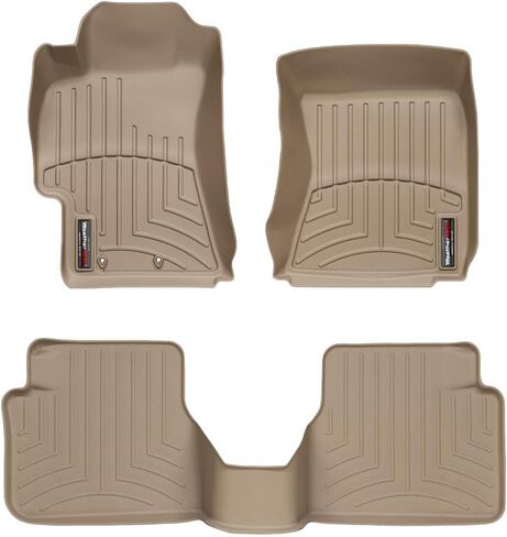بطانات أرضية مخصصة من Weathertech لسيارة Subaru Impreza WRX STi، Impreza، Impreza WRX - الصف الأول والثاني (44166-1-2)، أسود in Kuwait