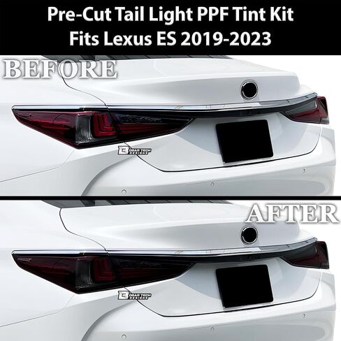 BOGAR TECH DESIGNS Full Rear Taillight Reflector Sidemarker Tint Kit Compatible with Lexus ES 2019-2023+, Dark Smoke in Saudi Arabia