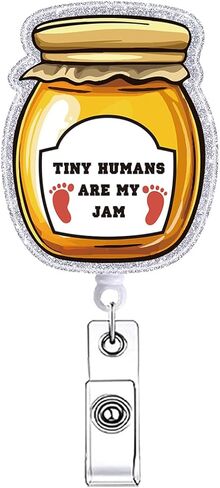 Tiny Humans are My Jar Nicu Postpartum Pediatric Badge Reel Retractable Funny Nurse Nursing Labor and Delivery Badge Holder Peds RN CNA LPN Badge Clip Medical Fun ID Card Nurse Accessories for Work in Saudi Arabia