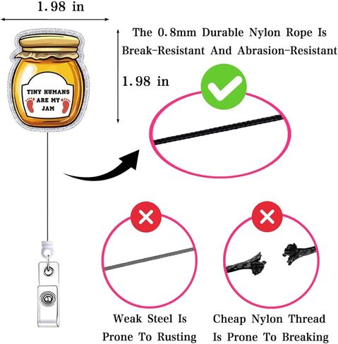 Tiny Humans are My Jar Nicu Postpartum Pediatric Badge Reel Retractable Funny Nurse Nursing Labor and Delivery Badge Holder Peds RN CNA LPN Badge Clip Medical Fun ID Card Nurse Accessories for Work in Saudi Arabia